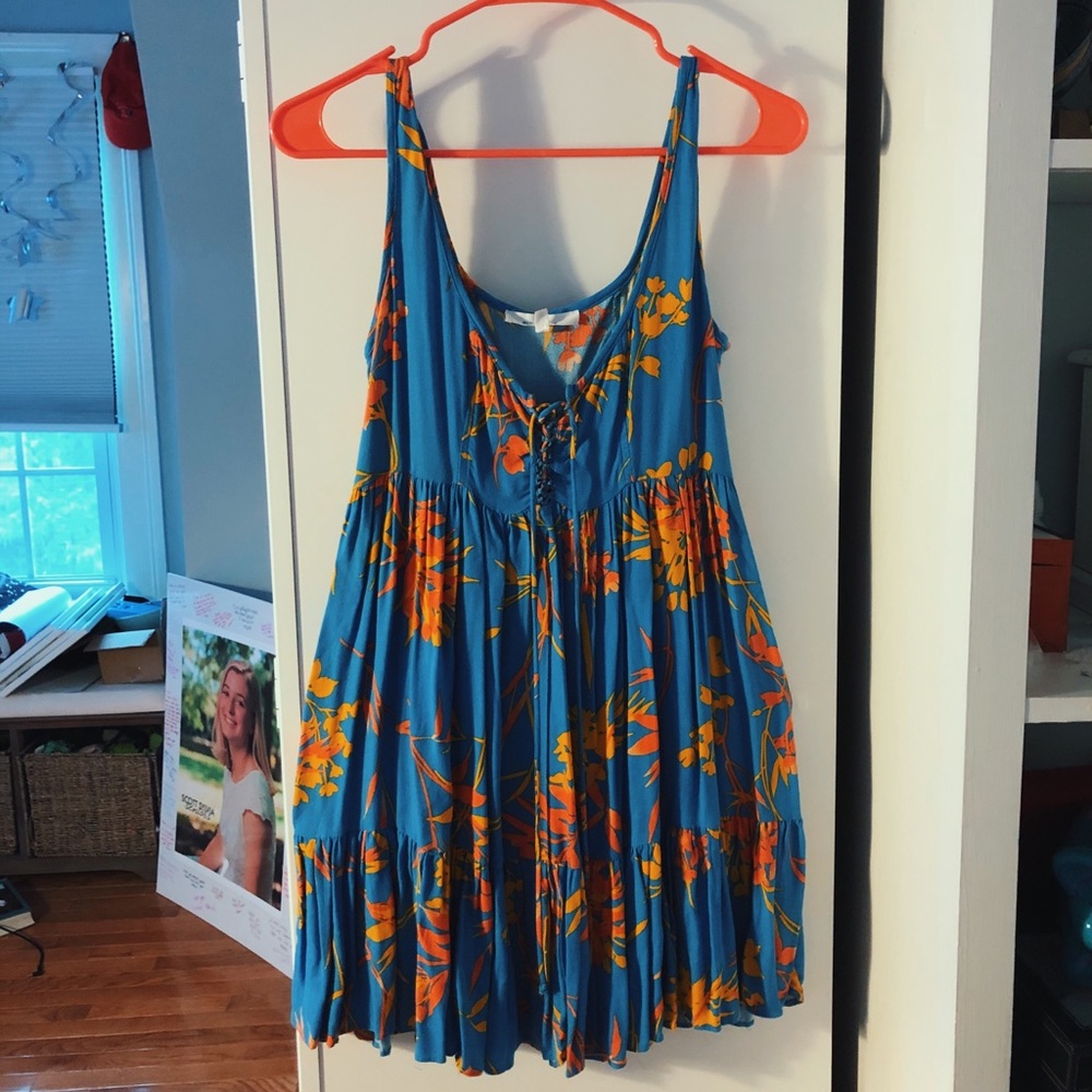 Blue floral dress